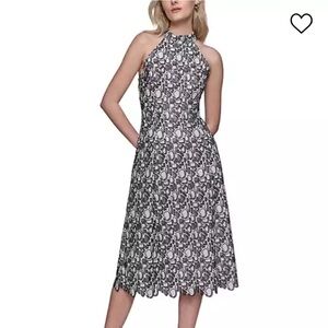 Karl Lagerfeld Paris Womens printed mock neck dress Sz 4
